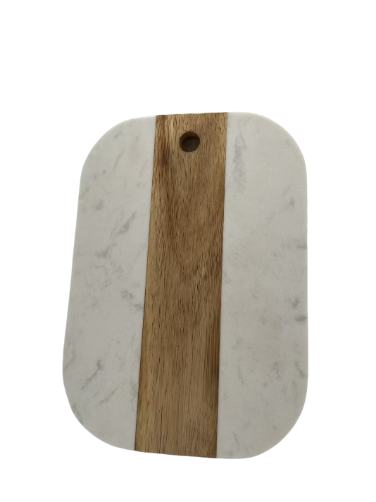 Acacia Wood And Marble Cutting Board (2) Acacia Wood And Marble Cutting Board (2)