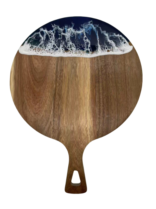 Sea wave Design Acacia Wooden Cutting Board