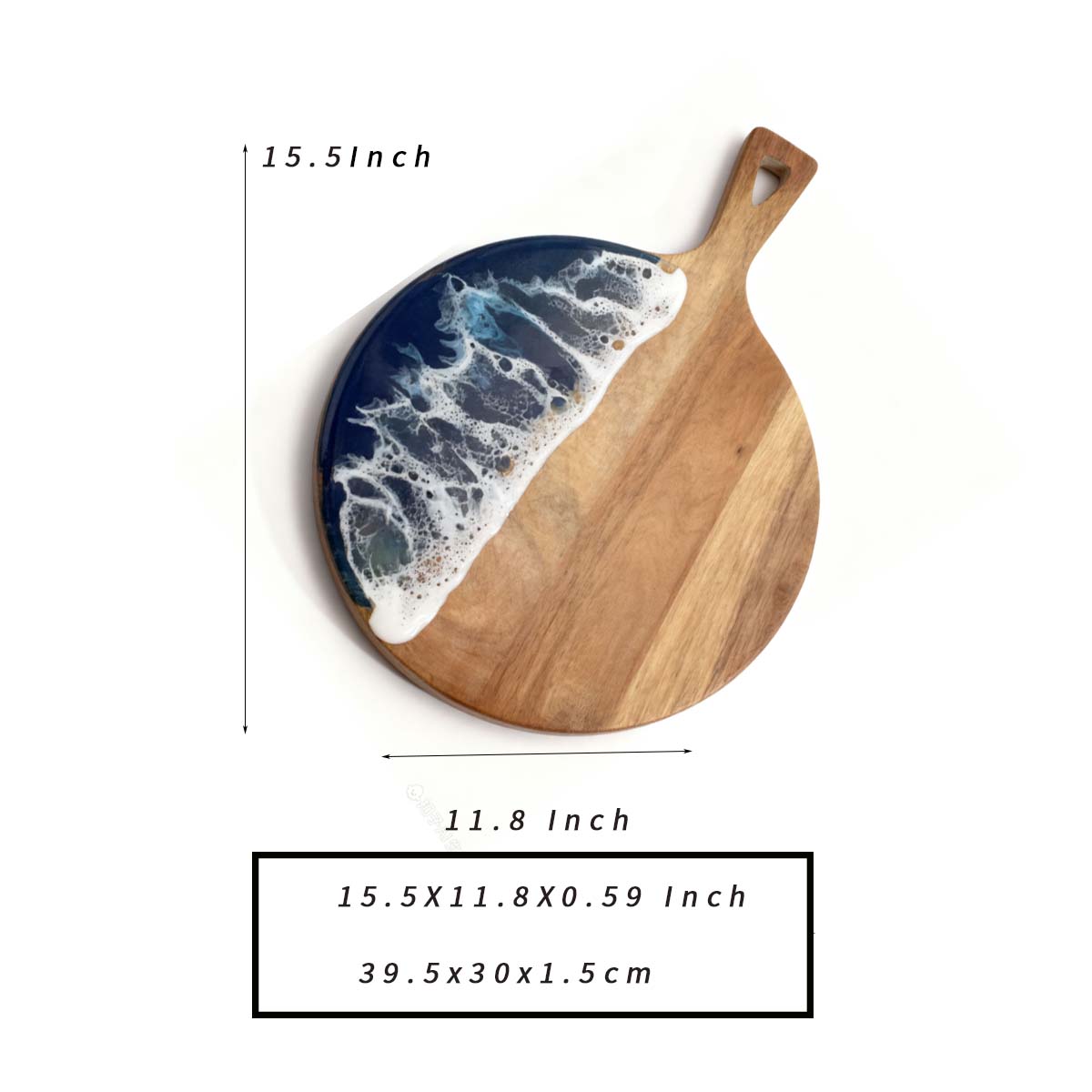 Sea wave Design Acacia Wooden Cutting Board (1)Sea wave Design Acacia Wooden Cutting Board