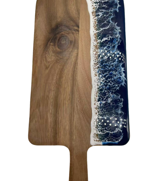 Sea wave Design Acacia Wooden Cutting Board