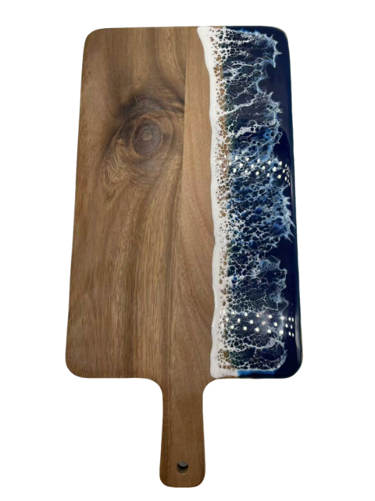 Sea wave Design Acacia Wooden Cutting Board