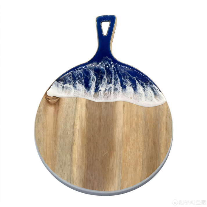 Sea wave Design Acacia Wooden Cutting Board