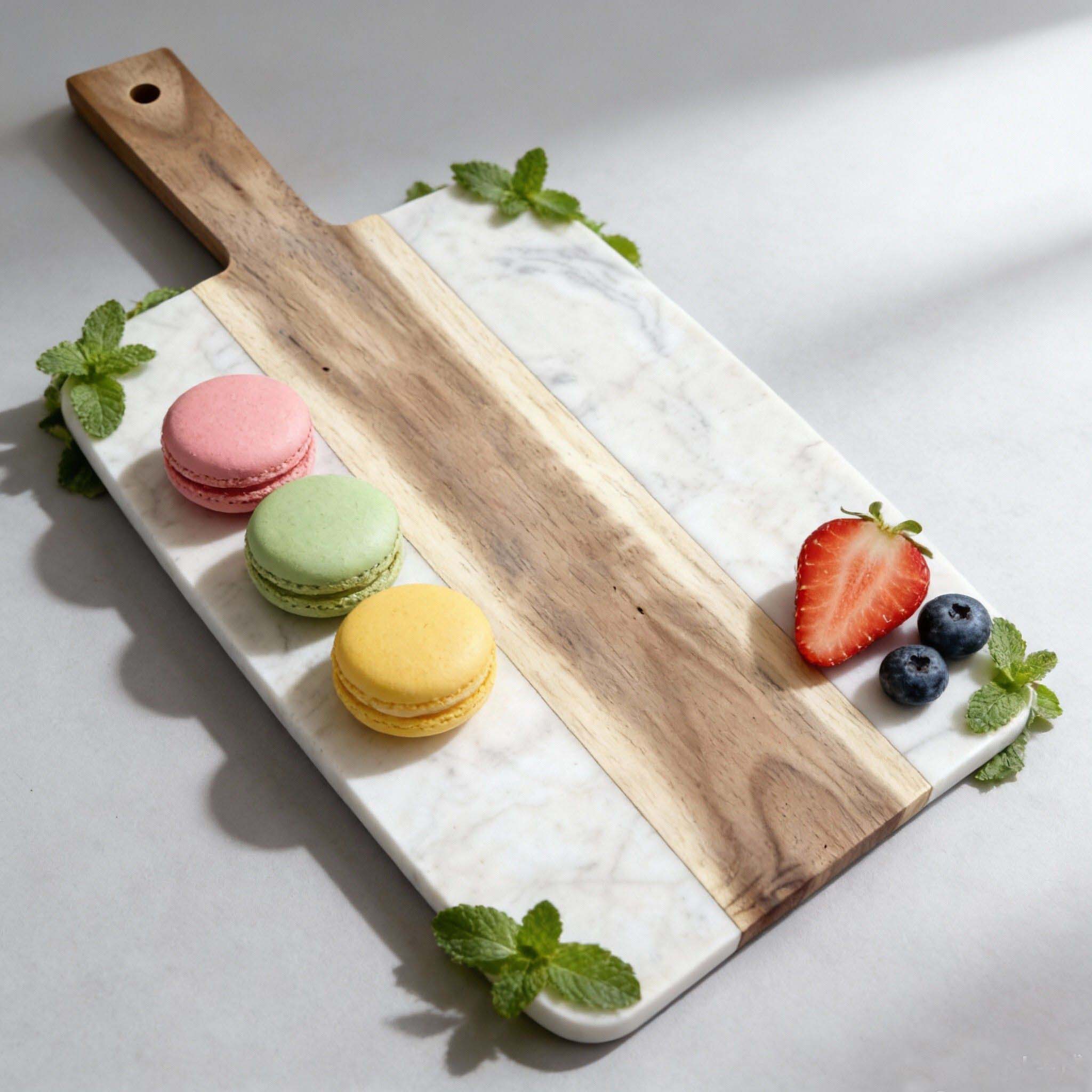 Wood And Marble Cutting Board (5) Wood And Marble Cutting Board